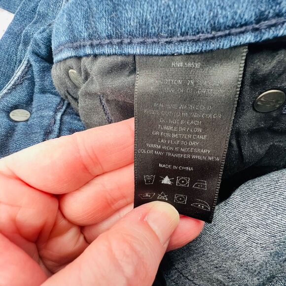 Kut From The Kloth Jeans KP488MA8 Size 2 Dark Wash Distressed Ankle Length - Picture 5 of 12